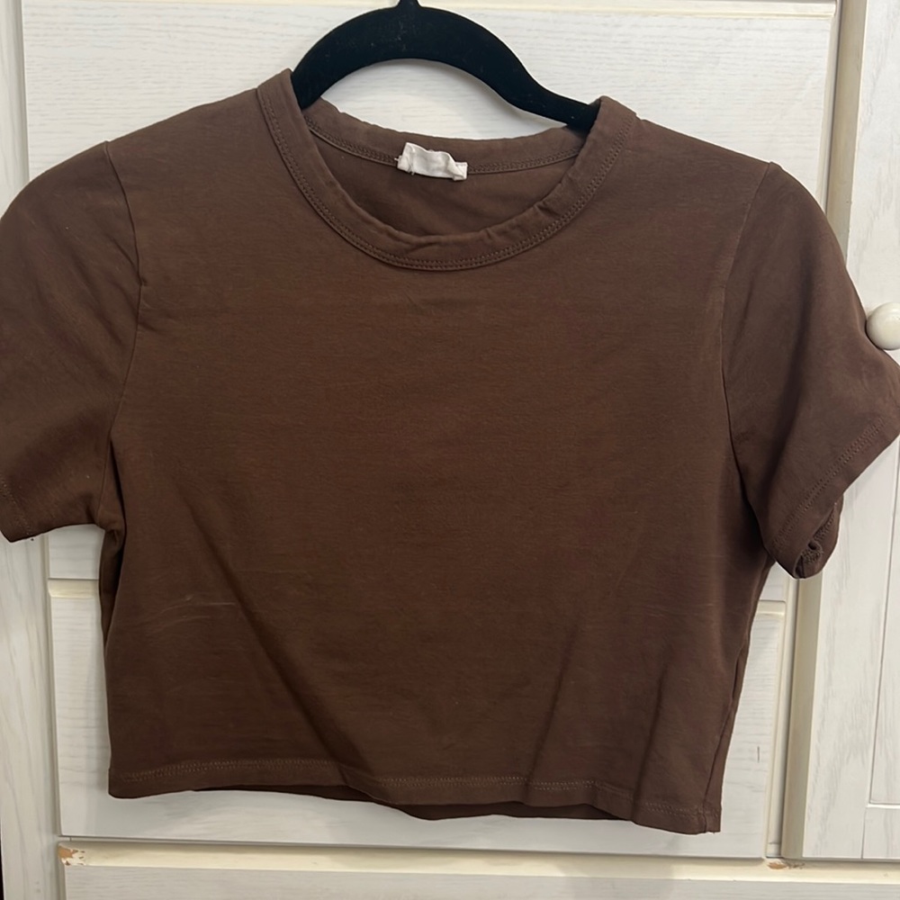 Brown Cotton On crop top.